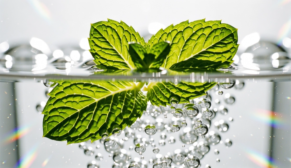 Lichtbrechung in einem Wasserglas